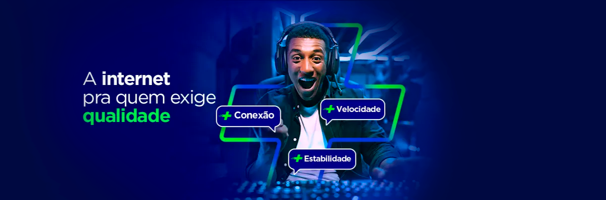 Tecnologia de internet fibra óptica com Super Wi-Fi 6 para residências e empresas.