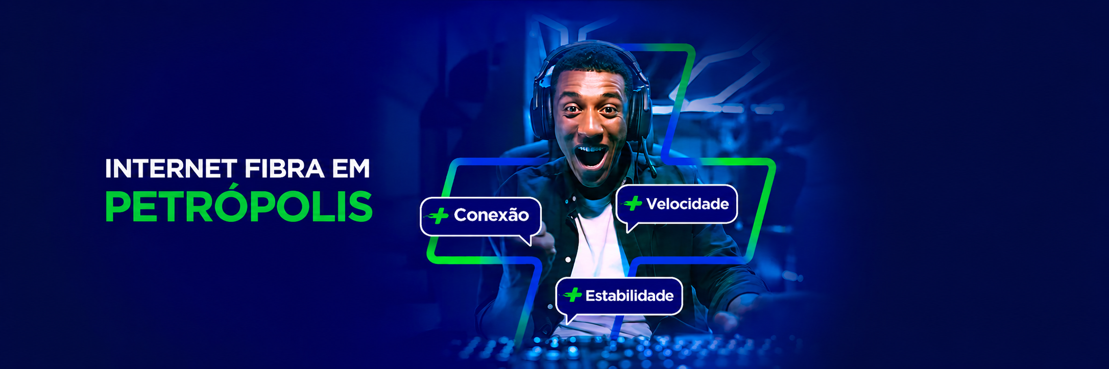 Tecnologia de internet fibra óptica com Super Wi-Fi 6 para residências e empresas.